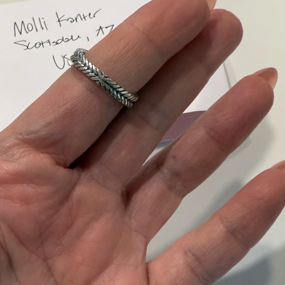 💜 David Yurman Petite Albion Ring Amethyst and Diamonds Size 8 💜 - Picture 7 of 8